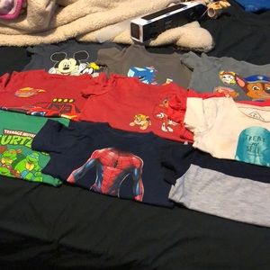 Bundle of cartoon shirts toddler boy size 2t